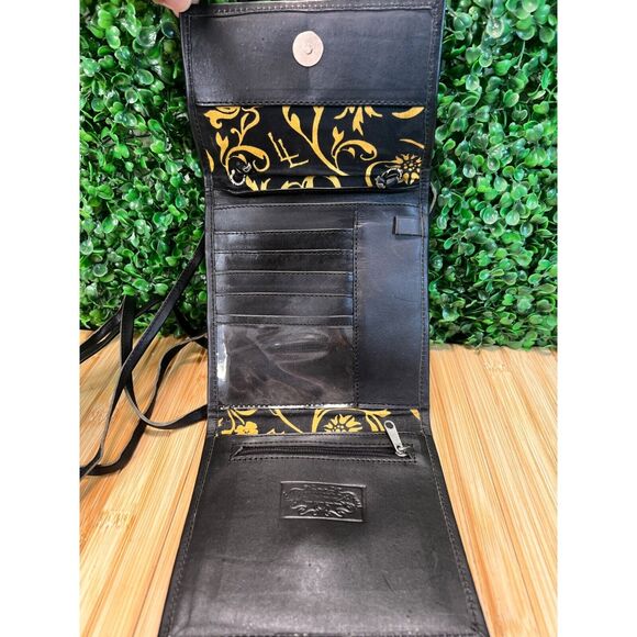 JL Saldivar Hand Tooled Leather Crossbody Handbag Wallet Costal Cowgirl Western - Picture 4 of 11